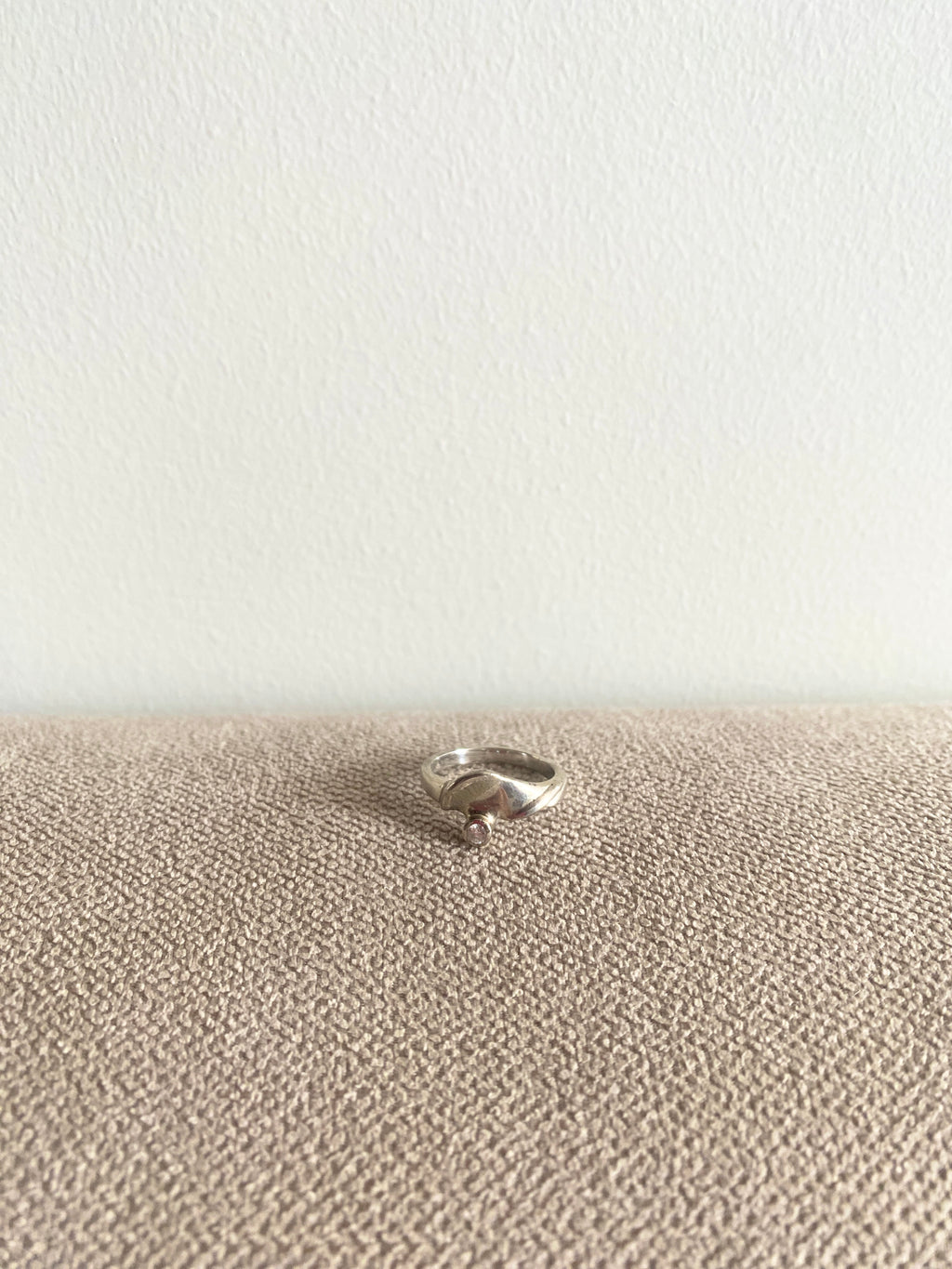 Wave Alona Ring in 92.5 Stering Silver Dipped in 14K White Gold