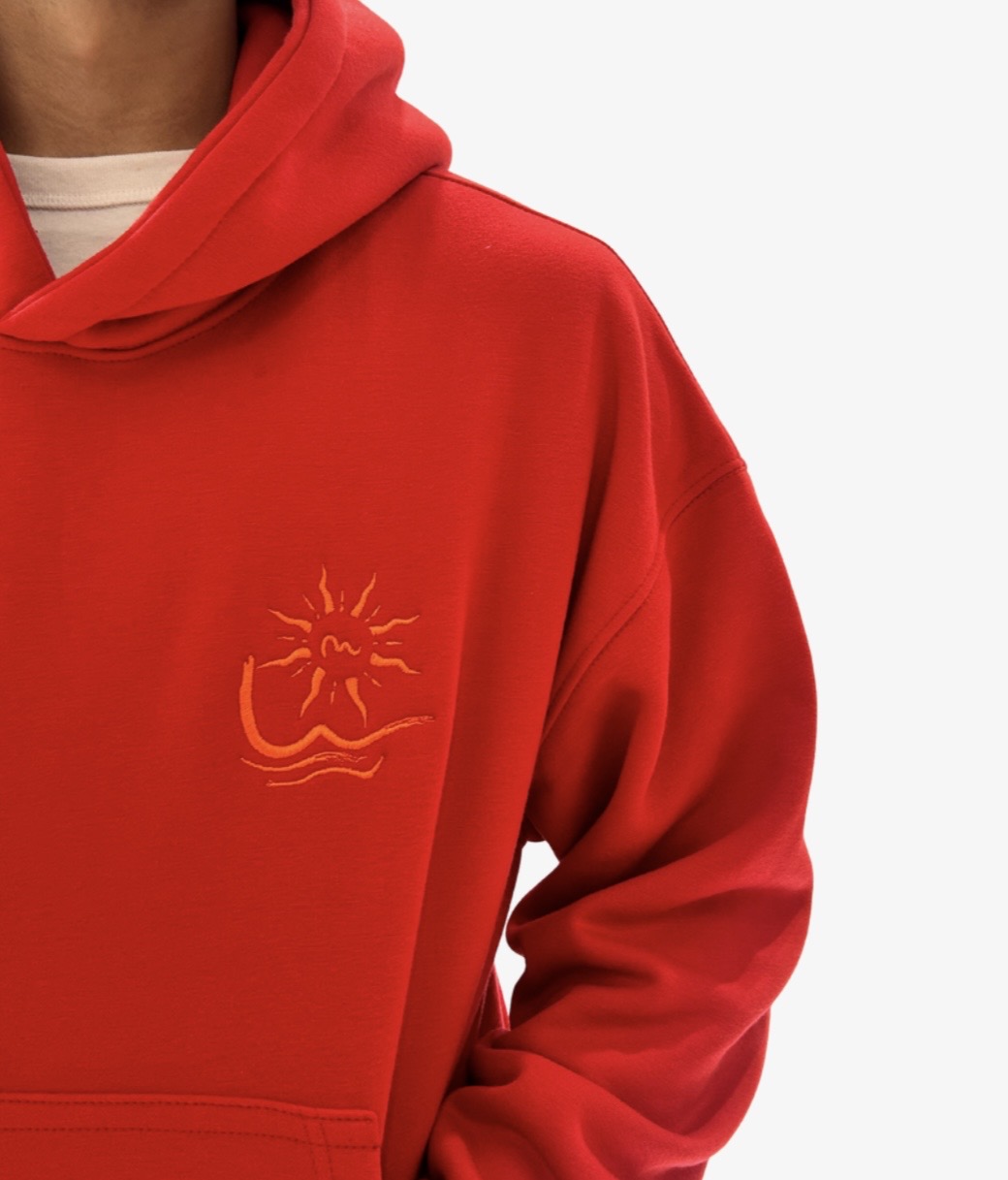“ALON” in red Hoodie