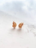 Leafy Seagrass almost 1 carat Round & Baguette Diamonds SET in 18K Yellow Gold