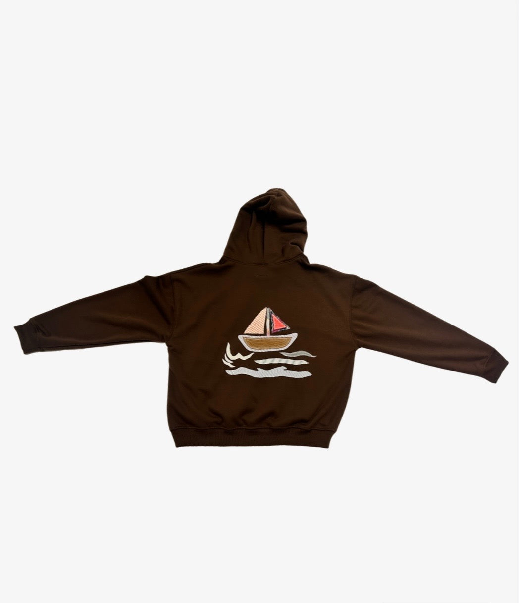 “LAYAG” in brown Hoodie