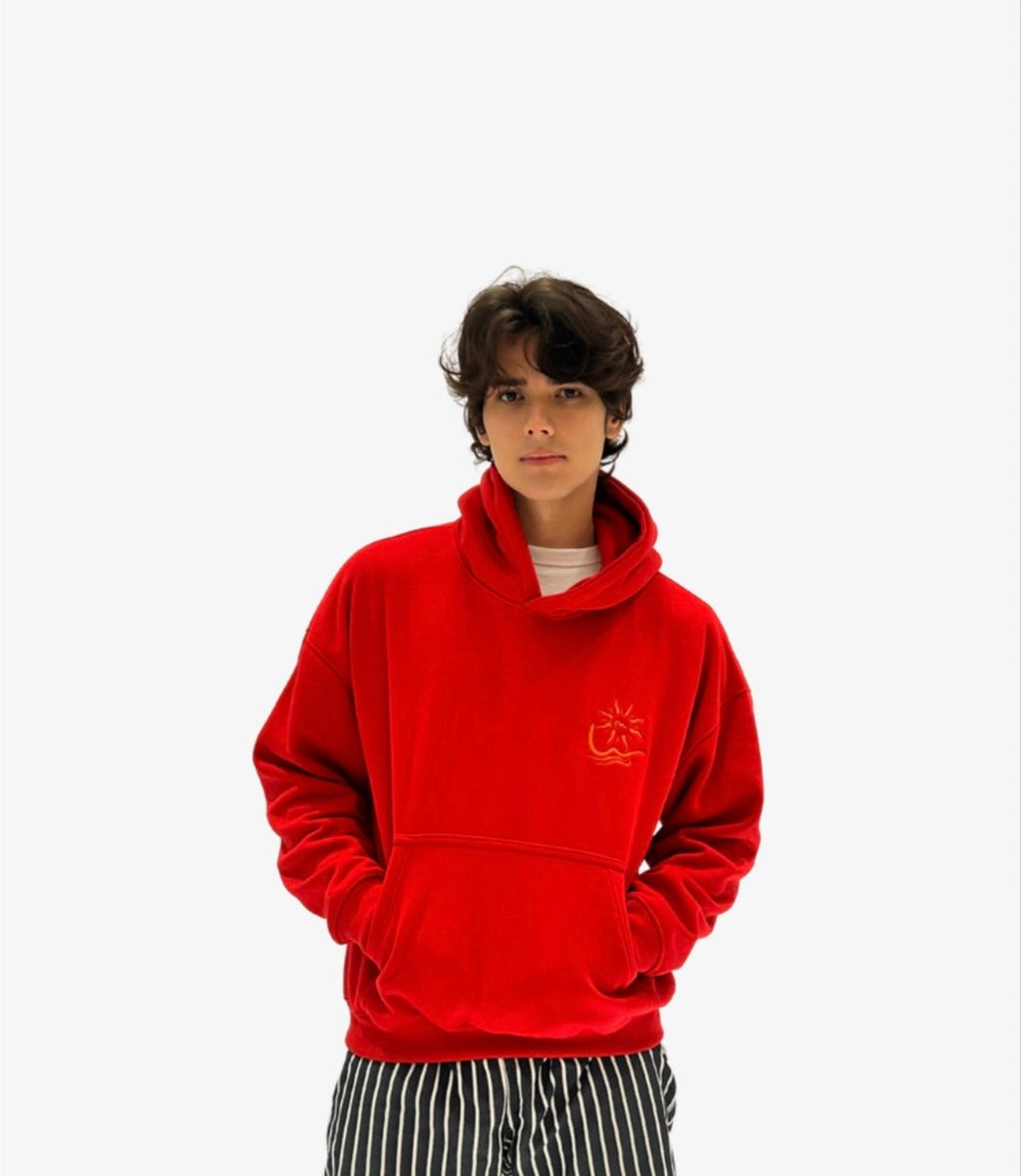 “ALON” in red Hoodie