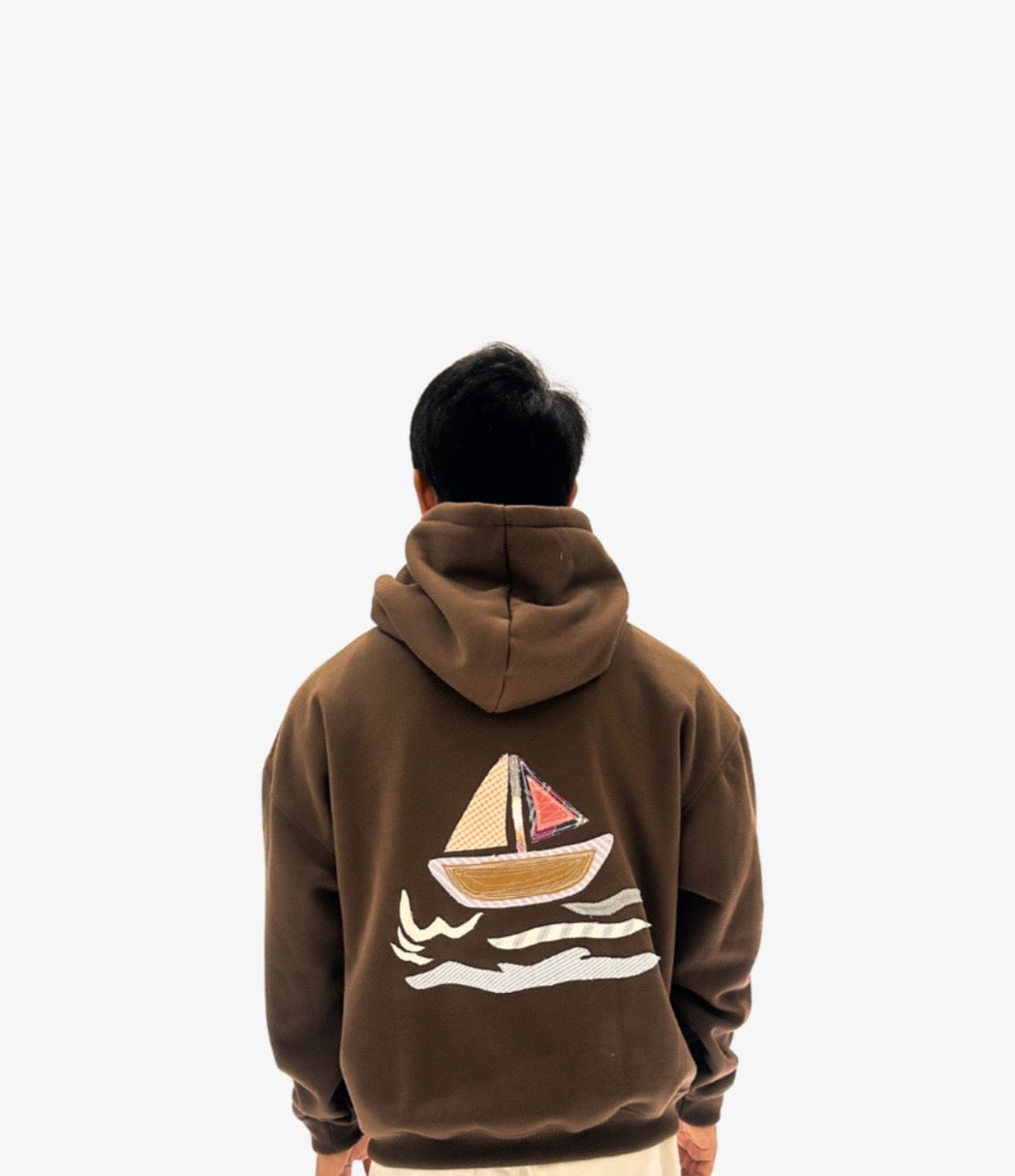 “LAYAG” in brown Hoodie